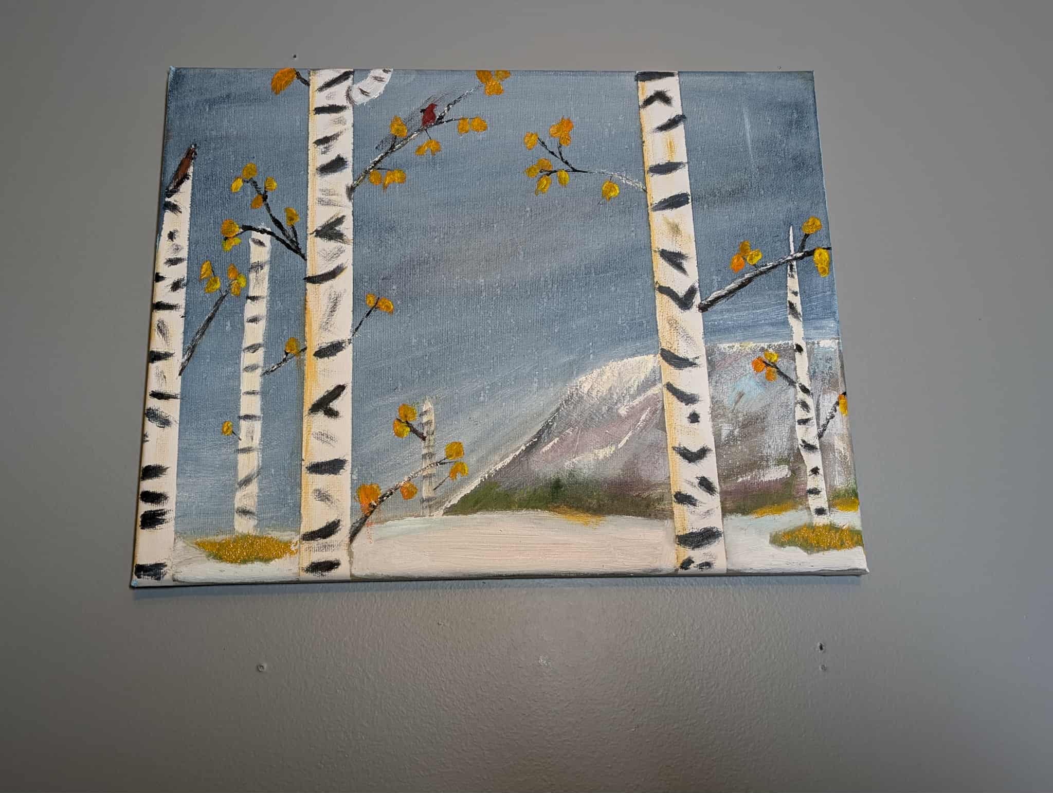 Whispers of Autumn: Snowfall by Canadian artist Mark Thompson