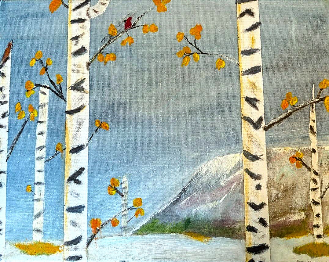 Whispers of Autumn: Snowfall by Canadian artist Mark Thompson