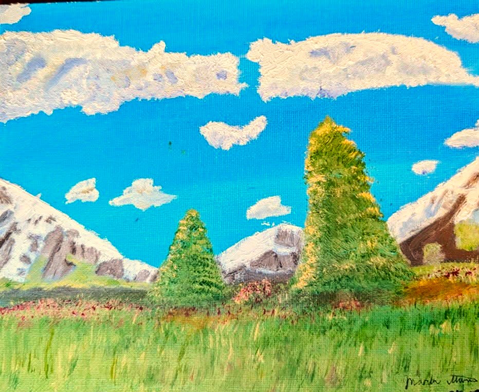 Calm in the Mountains by Canadian artist Mark Thompson