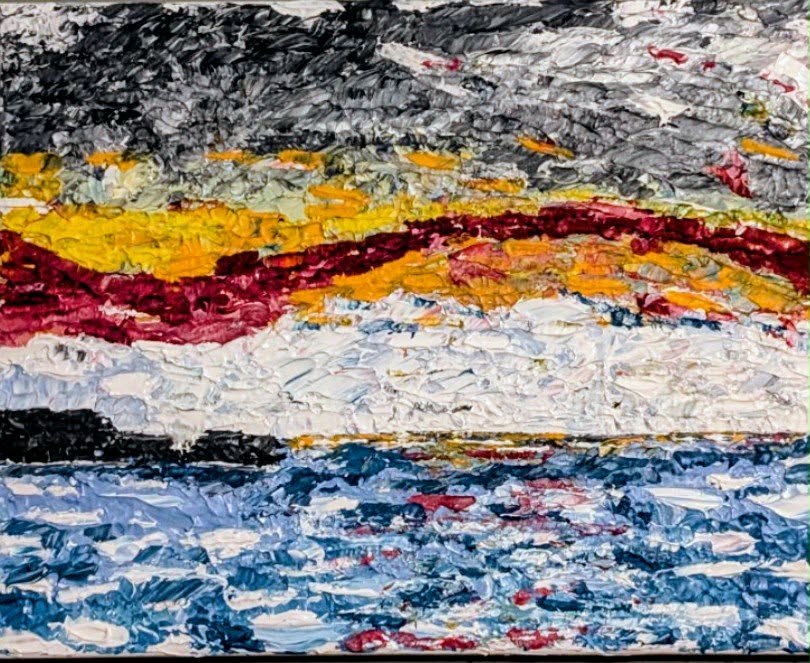 Seascape at Dusk by Canadian artist Mark Thompson