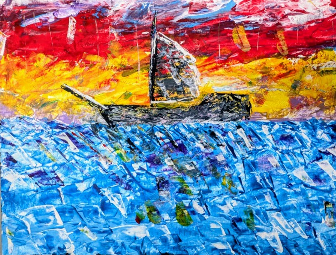 Sailing for the Dawn by Canadian artist Mark Thompson
