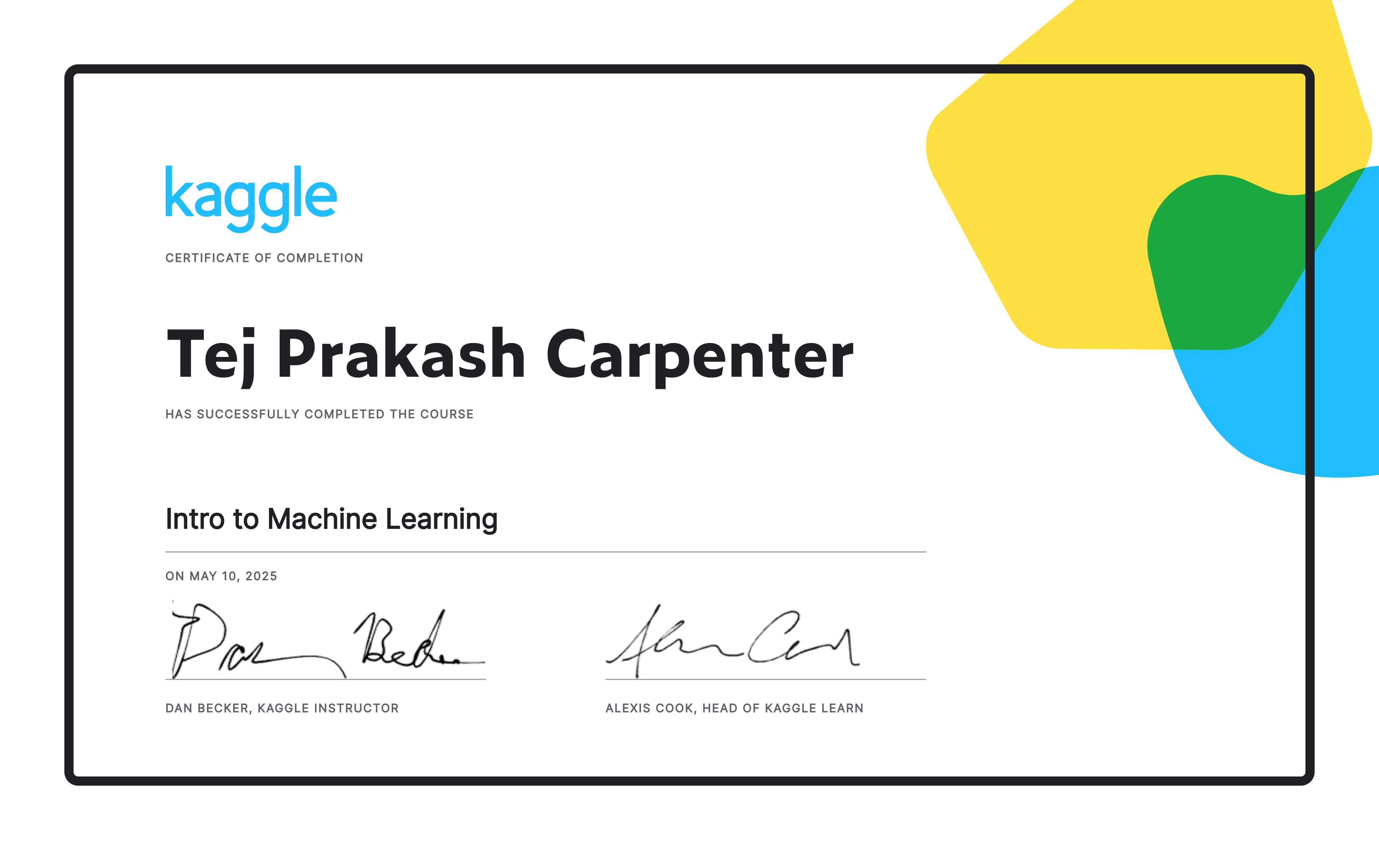 Introduction to Machine Learning