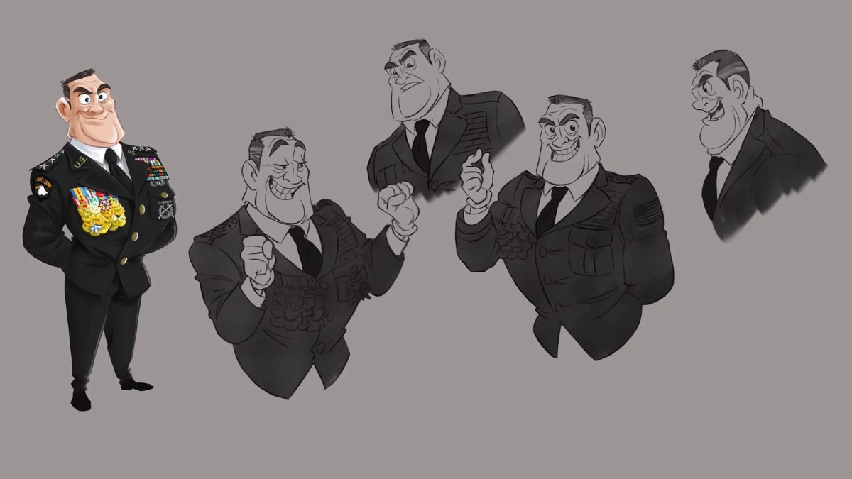 El personaje antes de la animación