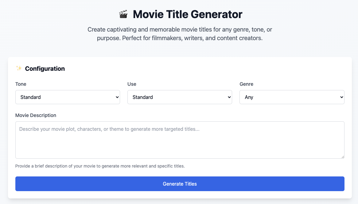 Movie Title Generator