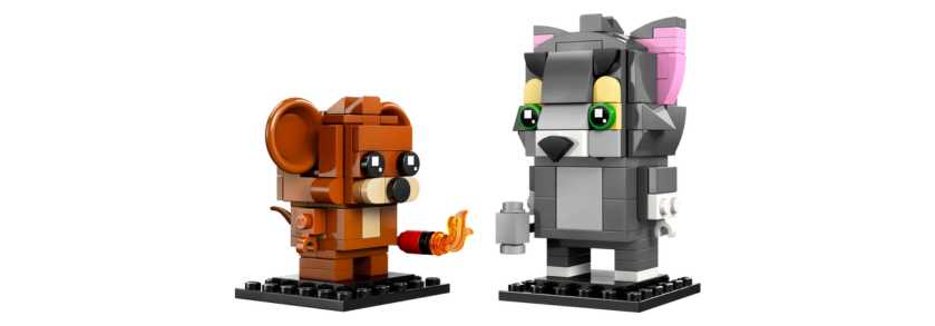 LEGO BrickHeadz 40793 Tom and Jerry Figures | Celebrating 85 Years of Mischief - The LEGO BrickHeadz Tom & Jerry Figures Image