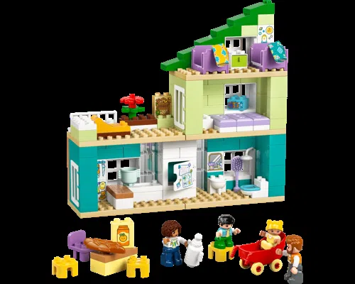 3 in 1 Modern Family House with Figures Image