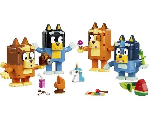 Brick-Built Bluey Family Image