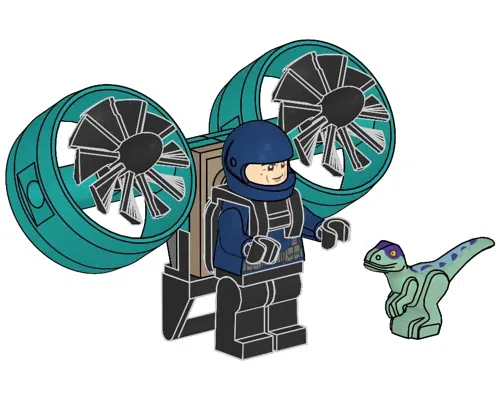 Ranger with Helipack and Baby Raptor Image