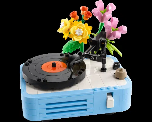 Record Player with Flowers Record Player with Flowers Image