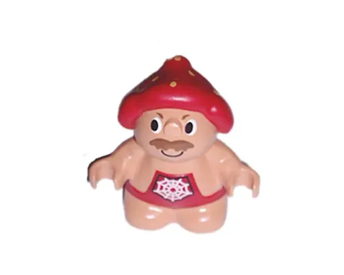 Duplo Figure Little Forest Friends, Male, Red Outfit with Spider Web Pattern (Jolly Strawberry) Image