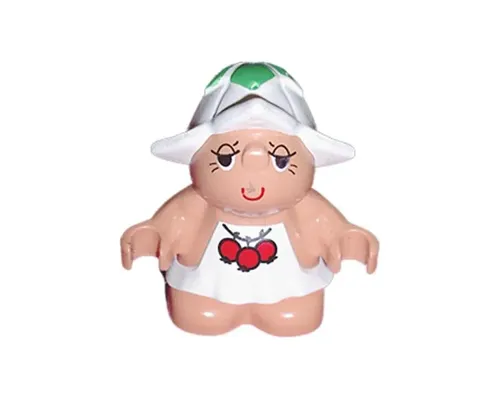 Duplo Figure Little Forest Friends, Female, White Dress with Red Berries Pattern (Dreamer Meadowsweet) (4142322) Image