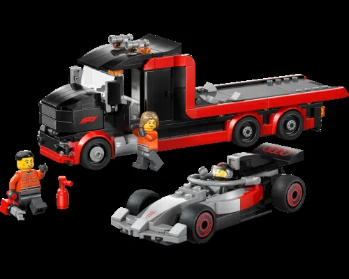 F1 Display Truck with Audi F1 Race Car Image