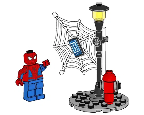 Spider-Man with Street Light Spider-Man with Street Light Image
