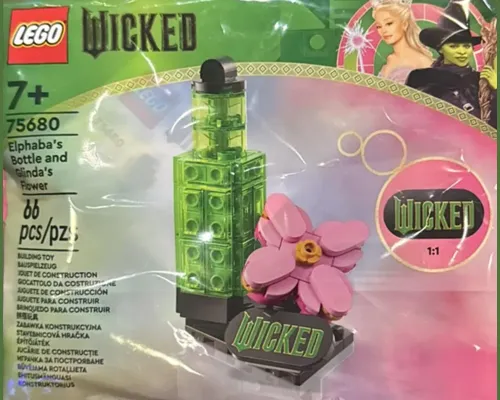 Elphaba's Bottle and Glinda's Flower Image