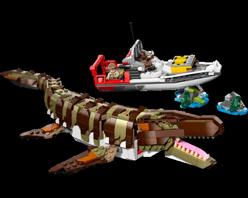 Brick-Built Mosasaurus Boat Mission Brick-Built Mosasaurus Boat Mission Image