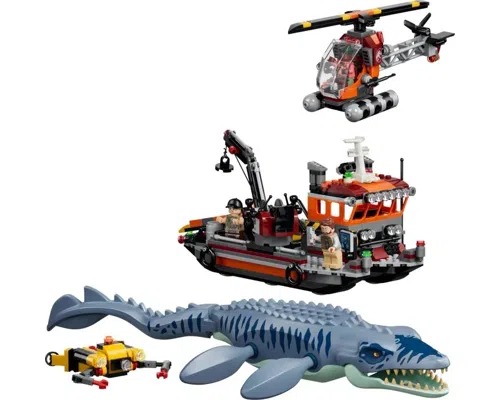 Mosasaurus Dinosaur Boat Attack Image