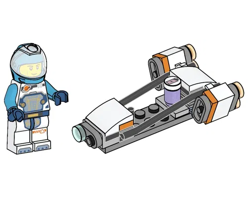 Astronaut with Space Hoverbike Astronaut with Space Hoverbike Image