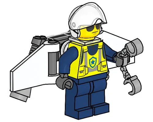 Police Officer with Jet Pack Image