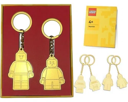 LEGO Dad & Child Gold Keychain Image