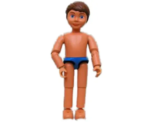 Belville Male, Child Boy - Blue Swimsuit, Brown Hair, Life Jacket Image