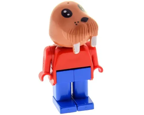 Fabuland Walrus - Walter Walrus / William Walrus, Blue Legs, Red Top Image
