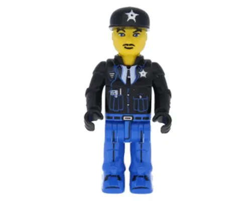 Police - Blue Legs, Black Jacket, Black Cap with Star (4154543) Image