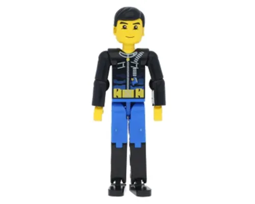 Technic Figure Blue Legs, Black Top with Zippered Wetsuit for Diver Pattern (4107451) Image