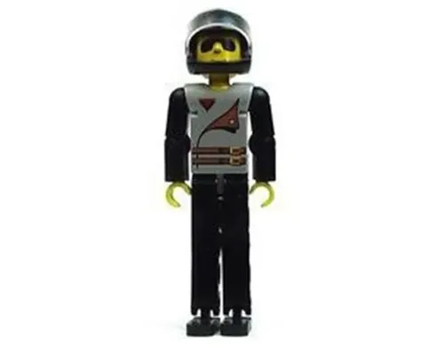Technic Figure Black Legs, Light Gray Top with 2 Brown Belts, Black Arms (4105224) Image