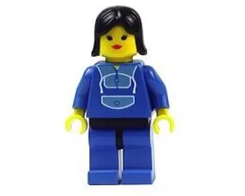 Jogging Suit,  Blue Legs with Black Hips, Black Female Hair Image