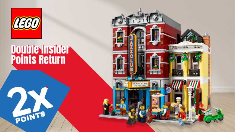 LEGO News & Offers: Double Insider Points Return | Earn 10 % Back This Week Image