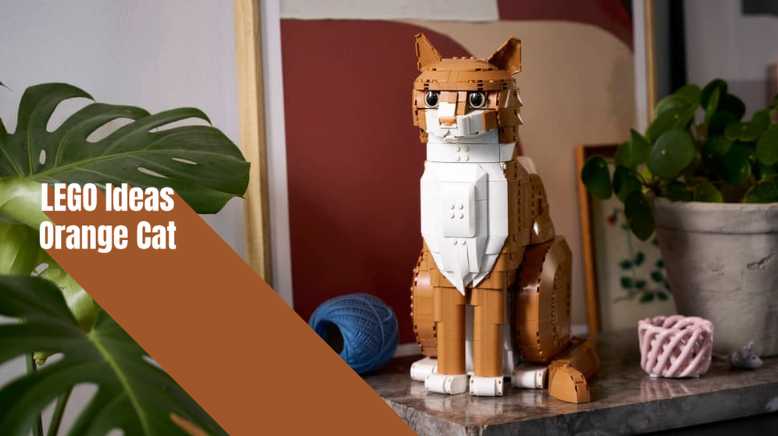 LEGO Ideas 21376 Orange Cat - A Purr-fect Display Build for Animal Lovers Image