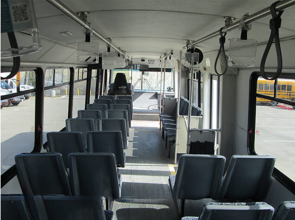 2013 Champion CTS Freightliner Bus interior rear seats