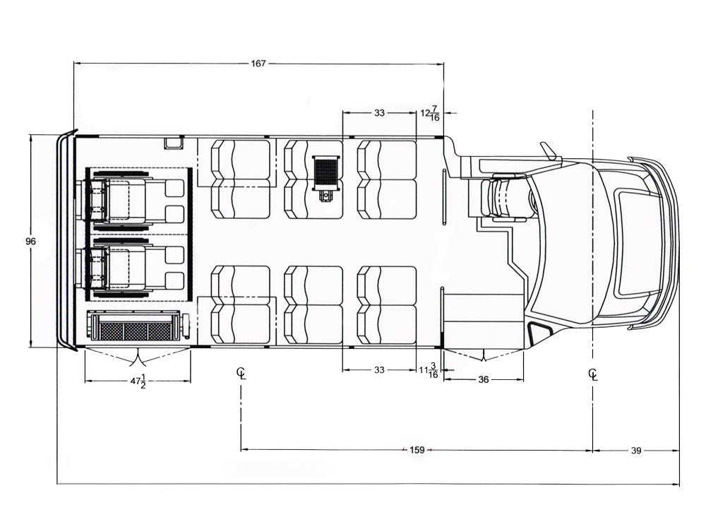 2022 Starcraft Allstar 22 14&2 Chevy 4500 floorplan diagram