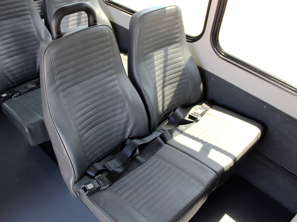2021 Starcraft Allstar 22 14&2 GreenPower EV Star interior seats close up