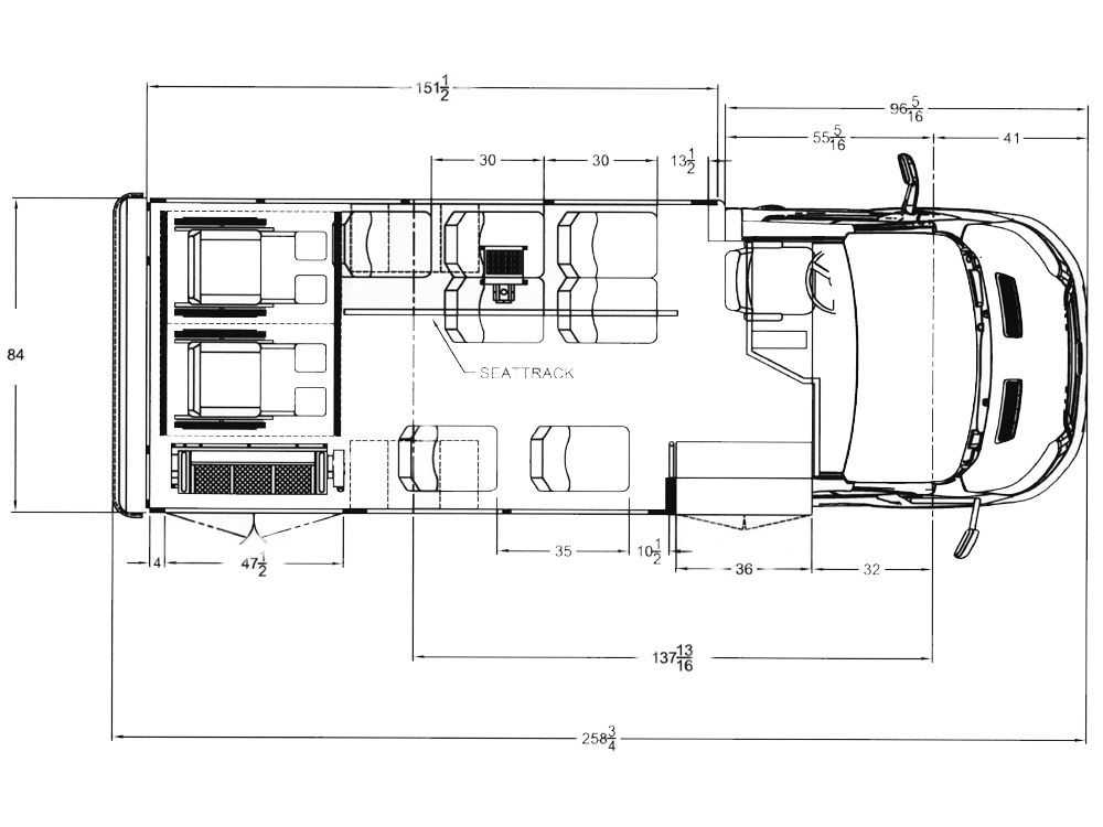 2022 Starcraft Starlite 22 Ford Transit 350 7&2 Floorplan