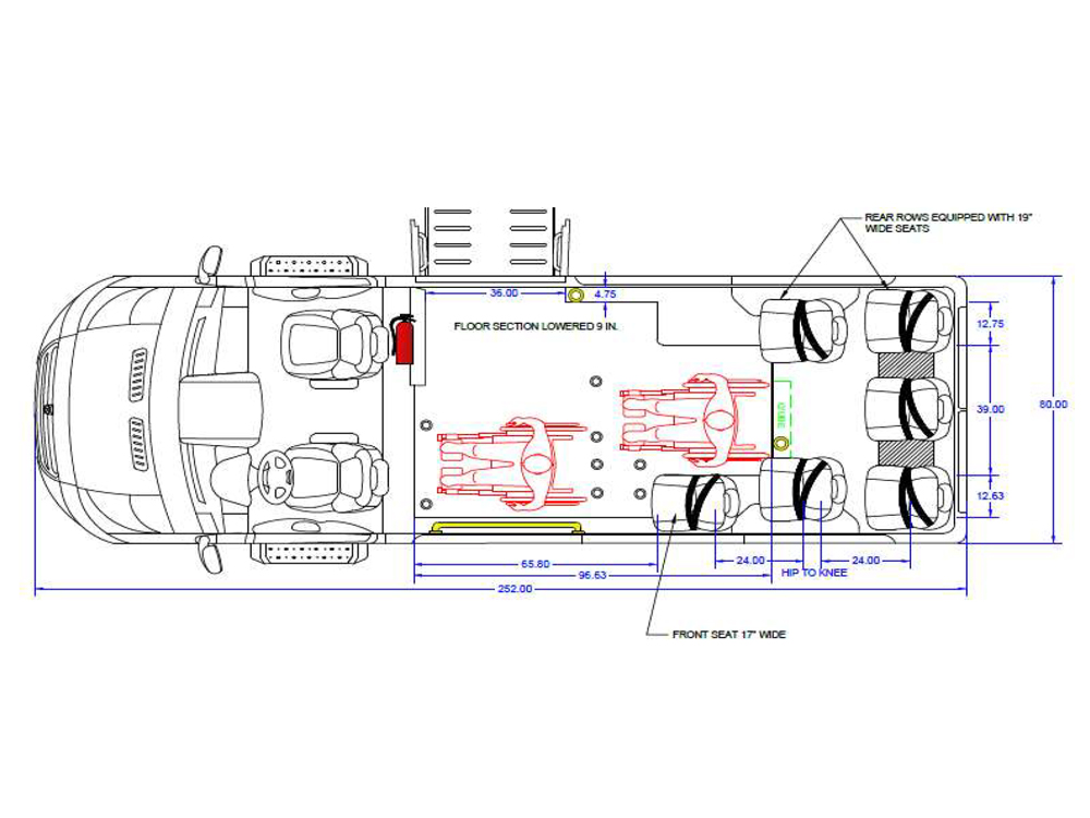 2022 BraunAbility ProMaster 3500 7&2 floorplan