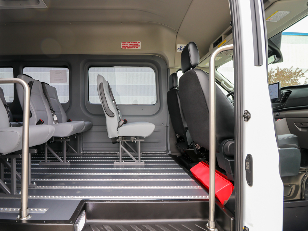 2023 Ford E-Transit Gamechanger passenger entry