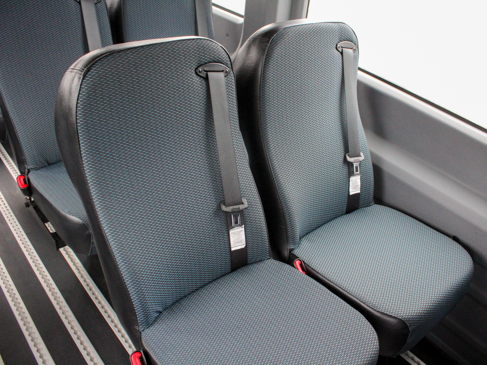 2023 Ford E-Transit Van seats close up