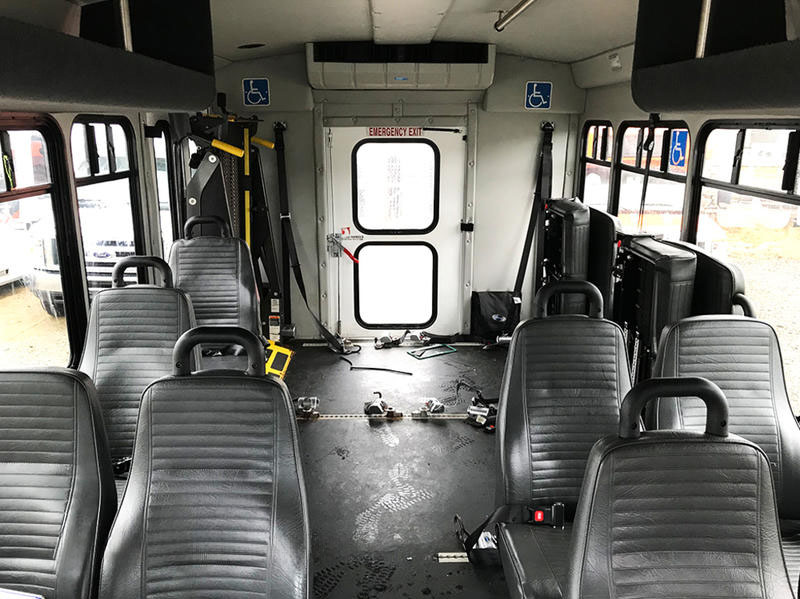 2016 StarTrans Senator II interior view, front to back