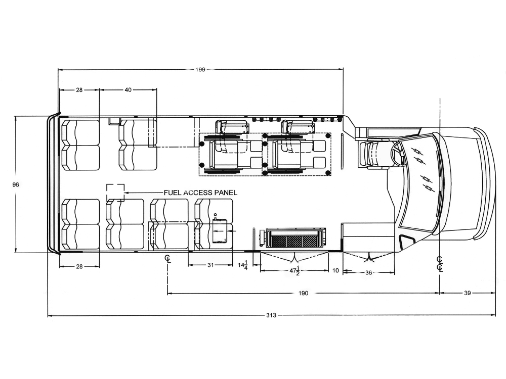 2023 Starcraft Allstar 26 14&2 Chevrolet 4500 floorplan