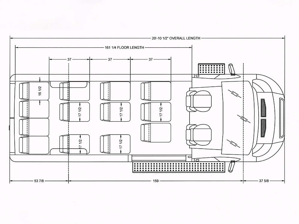 Forest River RAM ProMaster 3500 14&0 Silver Exterior floorplan