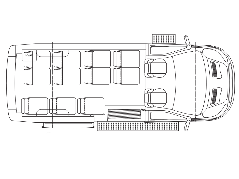 2023 Ford E-Transit Executive Van floorplan