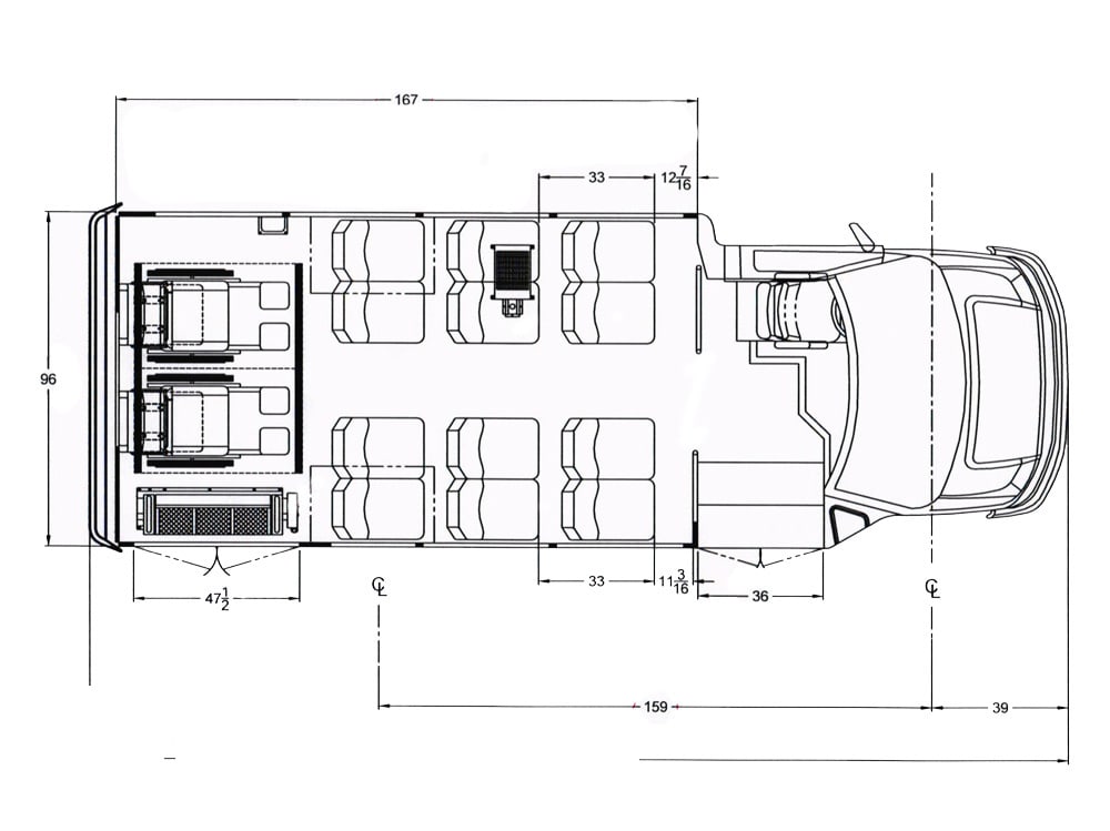 2023 Starcraft Allstar 22 14& Chevy floorplan diagram