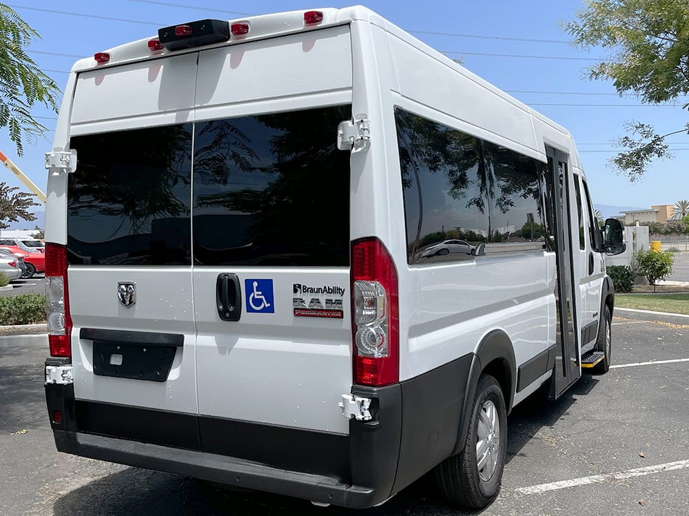 2022 BraunAbility ProMaster 3500 rear passenger side