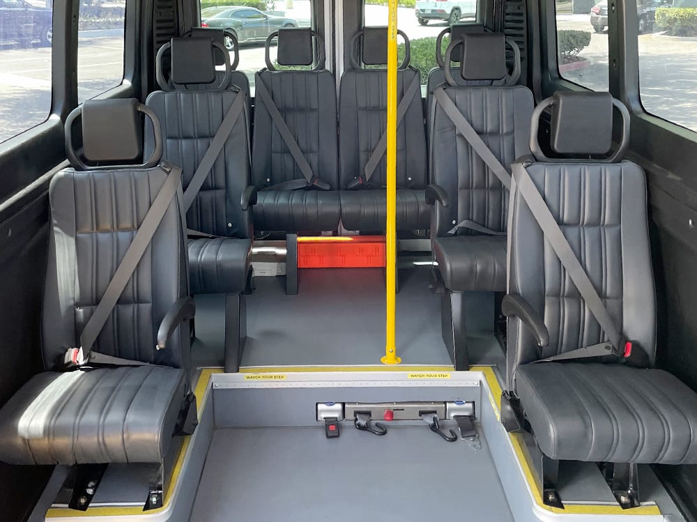 2022 BraunAbility ProMaster 3500 front to rear interior