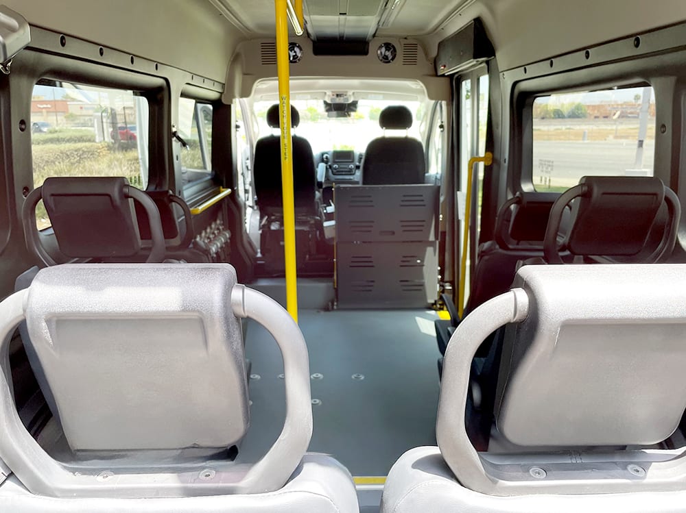 2022 BraunAbility ProMaster 3500 rear to front interior
