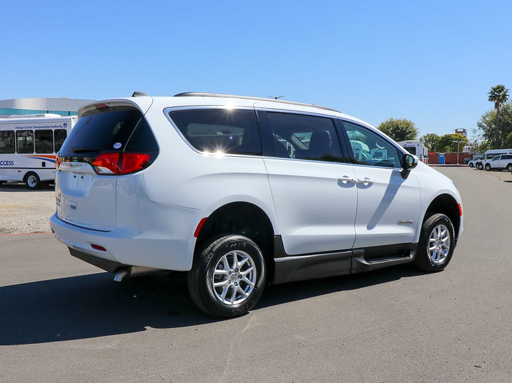 2021 BraunAbility Ch rysler Voyager LX side Entry Gas 4&1 rear view passenger