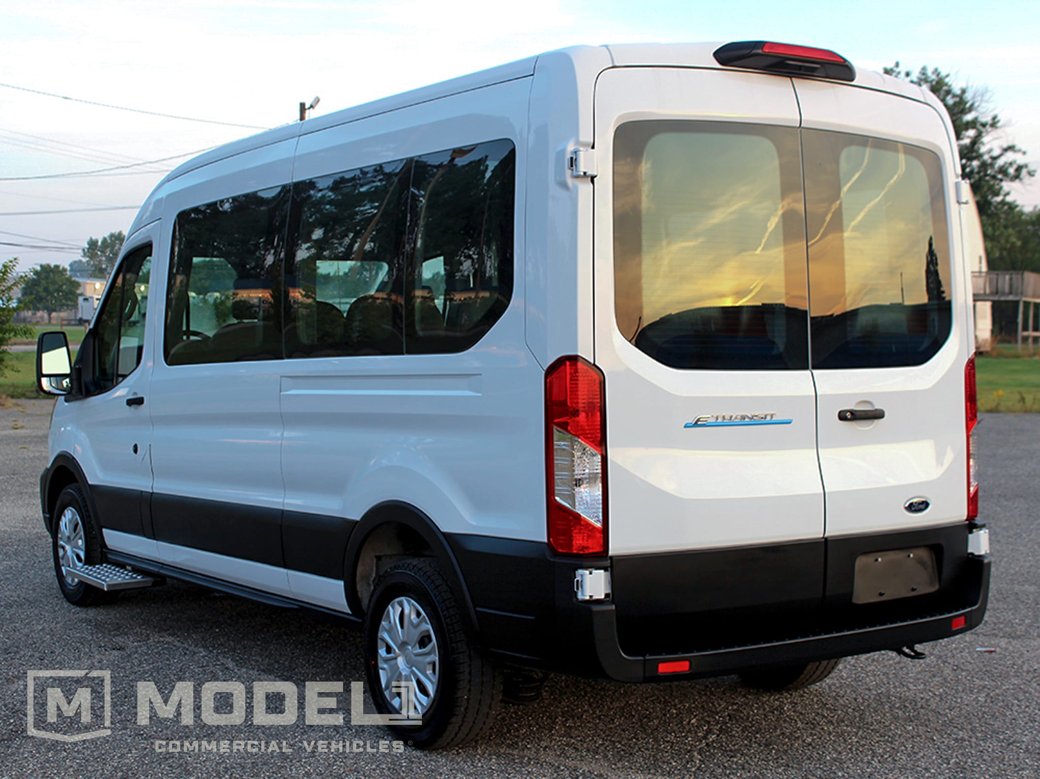 2022 Ford E-Transit Full Passenger Van Driver Rear