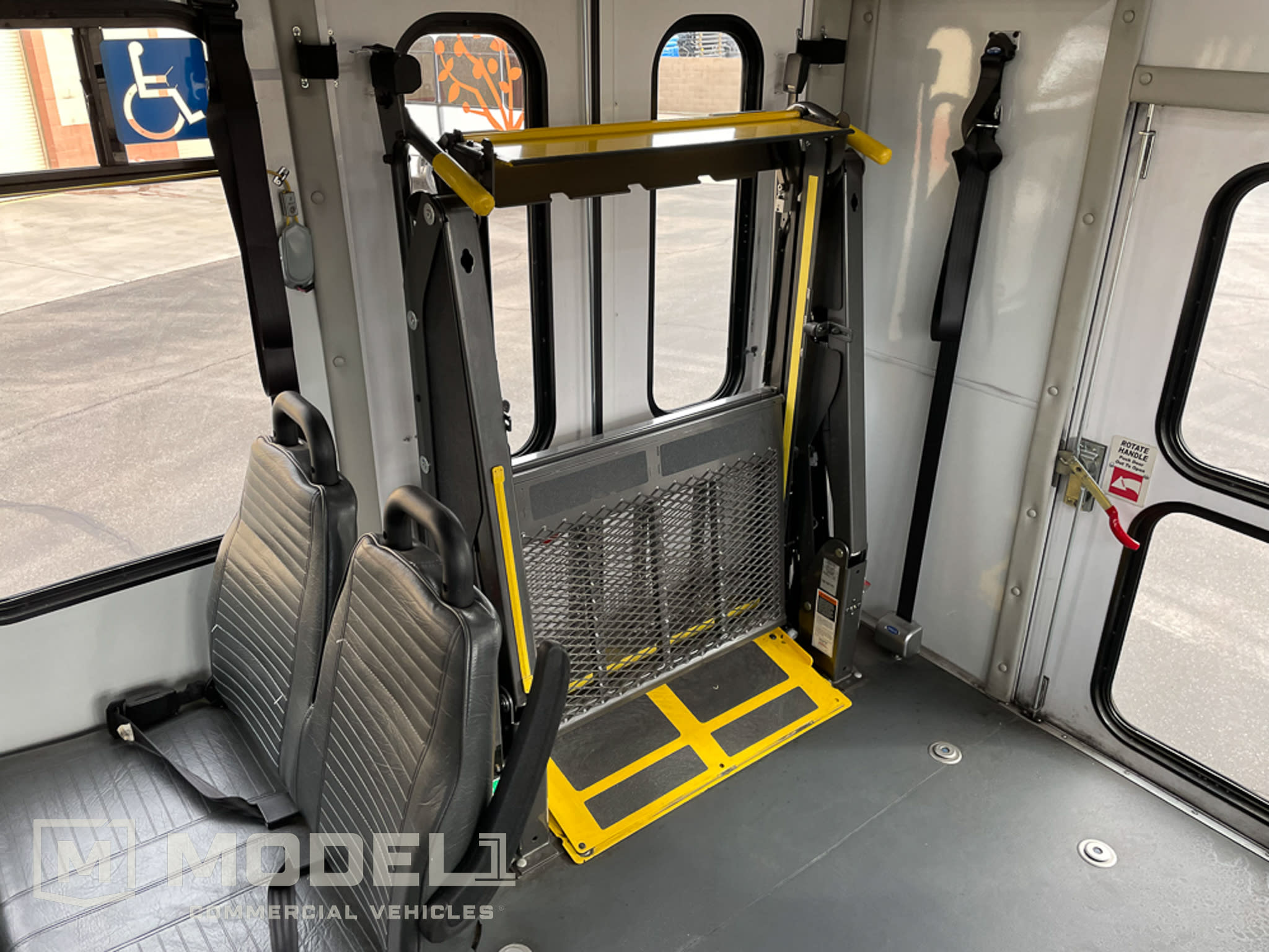 2018 StarTrans President Shuttle Bus ADA Interior Ramp Up