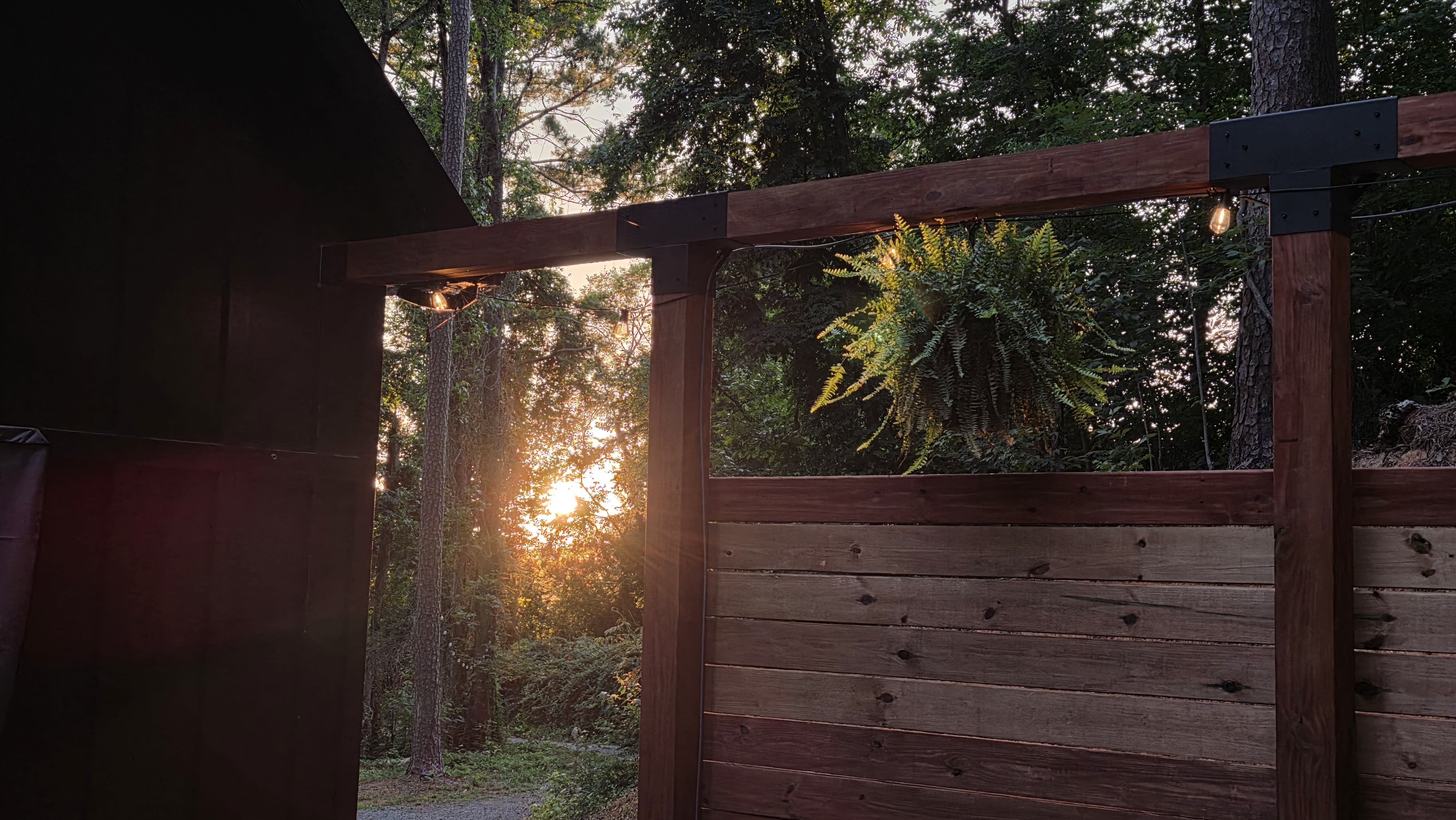 The deck at sunset